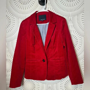 MARFINNO Women’s Red Small Wale One Button Blazer‎ Size 42
